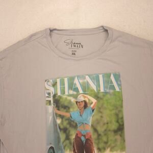 Shania Band Crew Neck Short Sleeve Graphic Shirt Mens Size 2XL Gray